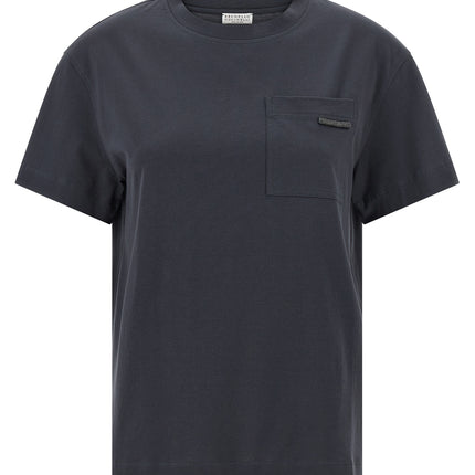 Brunello Cucinelli Blue Cotton T-Shirt