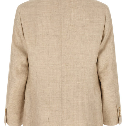 Brunello Cucinelli Beige Silk Two-Piece Suit