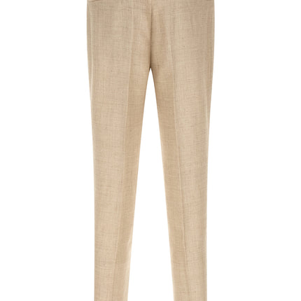 Brunello Cucinelli Beige Silk Two-Piece Suit