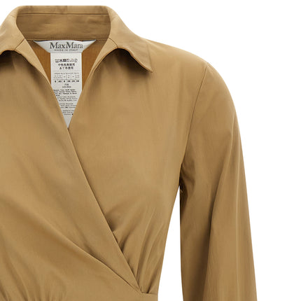 Max Mara Beige Cotton Midi Dress