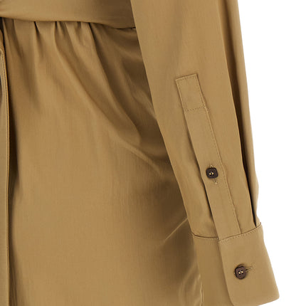 Max Mara Beige Cotton Midi Dress