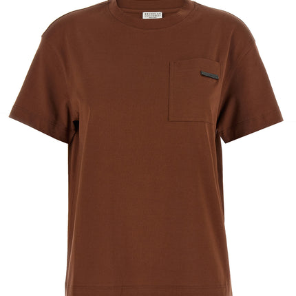 Brunello Cucinelli Brown Cotton T-Shirt