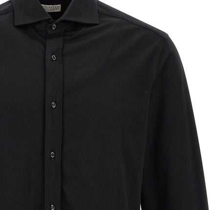 Brunello Cucinelli Black Cotton Blouse