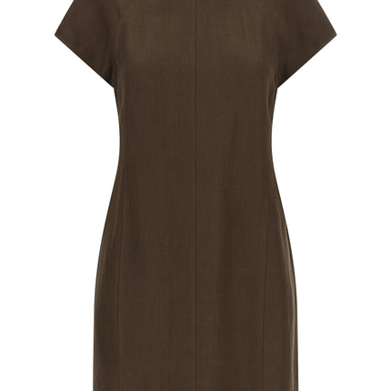 Brunello Cucinelli Brown Viscose Short Dress