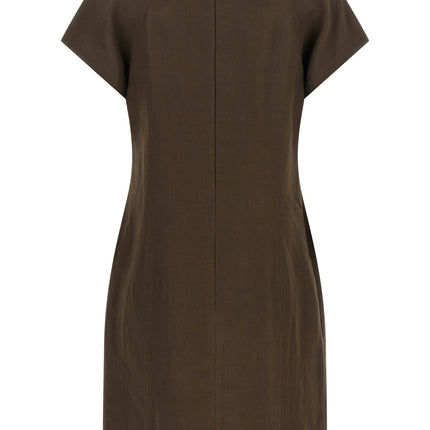 Brunello Cucinelli Brown Viscose Short Dress