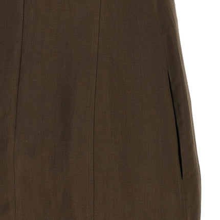 Brunello Cucinelli Brown Viscose Short Dress