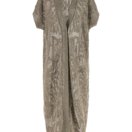 Brunello Cucinelli Brown Linen Cardigan