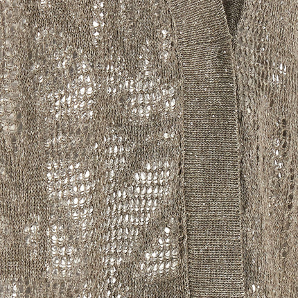 Brunello Cucinelli Brown Linen Cardigan