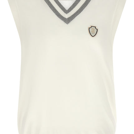 Brunello Cucinelli White Cotton Sweatshirt