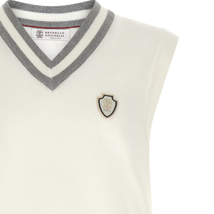 Brunello Cucinelli White Cotton Sweatshirt