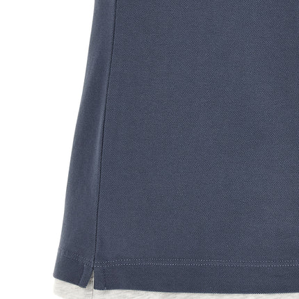 Brunello Cucinelli Blue Cotton Polo Shirt