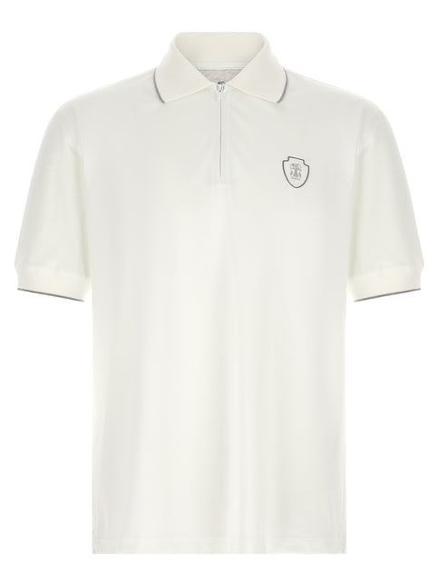 Brunello Cucinelli White Polyamide Polo Shirt
