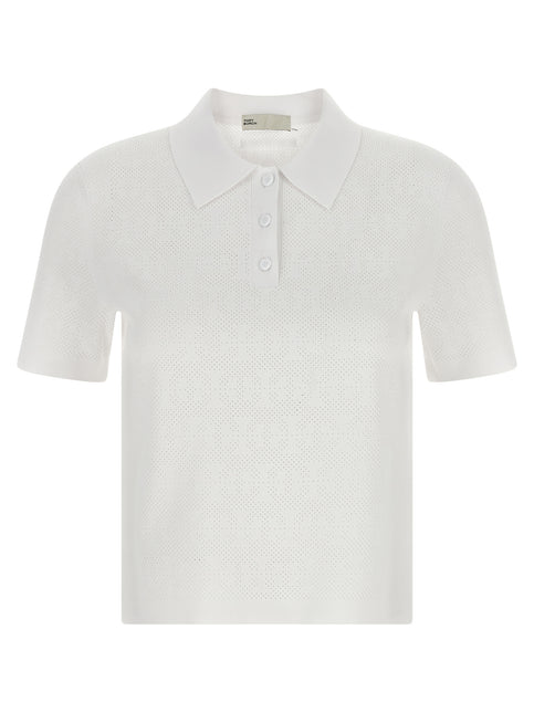 Tory Burch White Viscose Polo Shirt