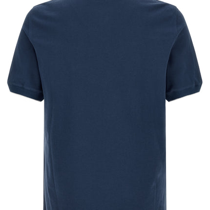 Brunello Cucinelli Blue Cotton Polo Shirt