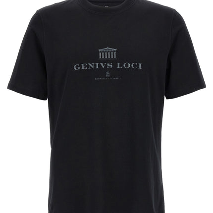 Brunello Cucinelli Black Cotton T-Shirt