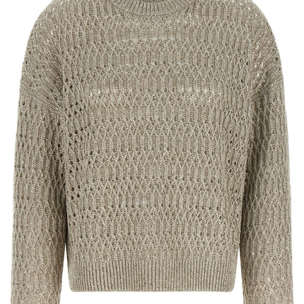 Brunello Cucinelli Beige Linen Cardigan