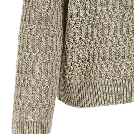 Brunello Cucinelli Beige Linen Cardigan
