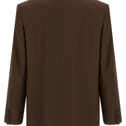 Saint Laurent Brown Silk Blazer
