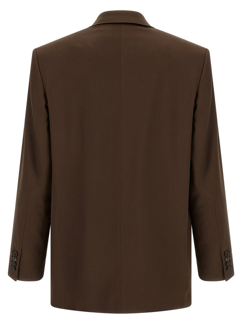 Saint Laurent Brown Silk Blazer