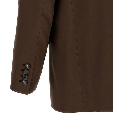 Saint Laurent Brown Silk Blazer