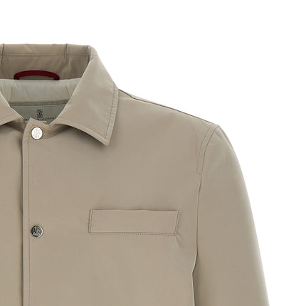Brunello Cucinelli Gray Polyester Full-Length Jacket