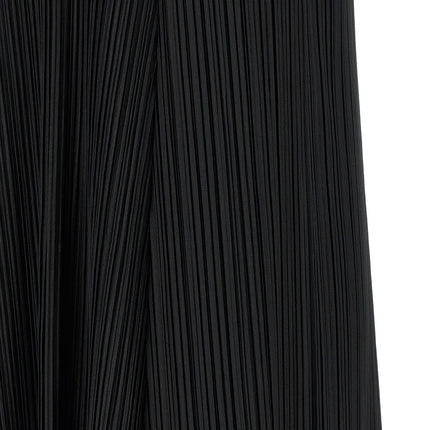PLEATS PLEASE ISSEY MIYAKE Black Polyester Midi Dress