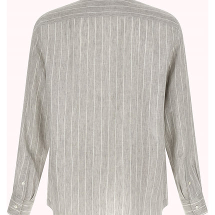 Brunello Cucinelli Gray Linen Blouse