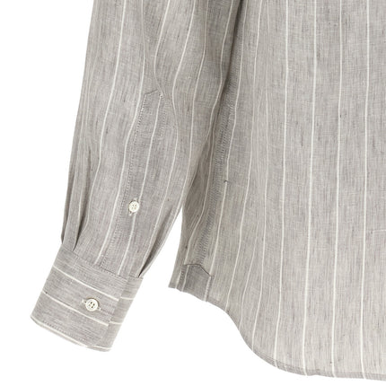 Brunello Cucinelli Gray Linen Blouse