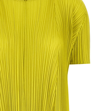 PLEATS PLEASE ISSEY MIYAKE Bicolor Polyester Midi Dress