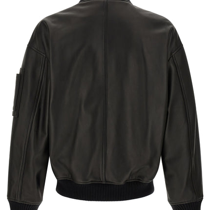 Dsquared² Black Leather Leather Jacket