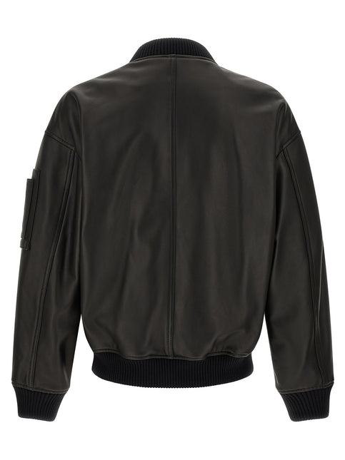 Dsquared² Black Leather Leather Jacket
