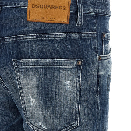 Dsquared² Blue Cotton Relaxed Fit Jeans