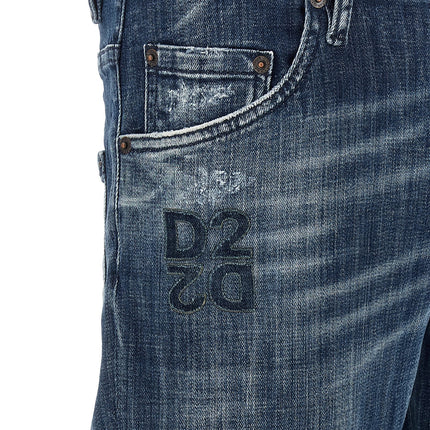 Dsquared² Blue Cotton Relaxed Fit Jeans