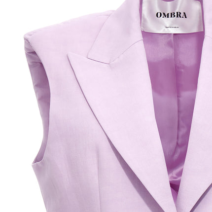 OMBRA MILANO Purple Cotton Blazer