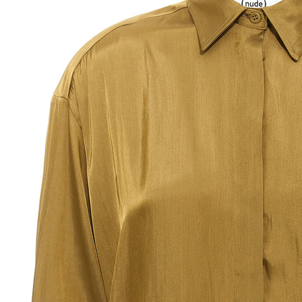 NUDE Gold Polyester Blouse