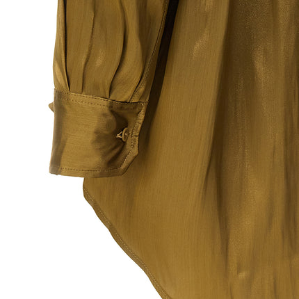 NUDE Gold Polyester Blouse