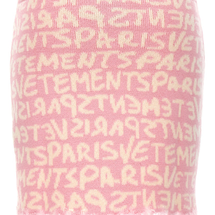 Vetements Multicolor Merino Wool Long Skirt