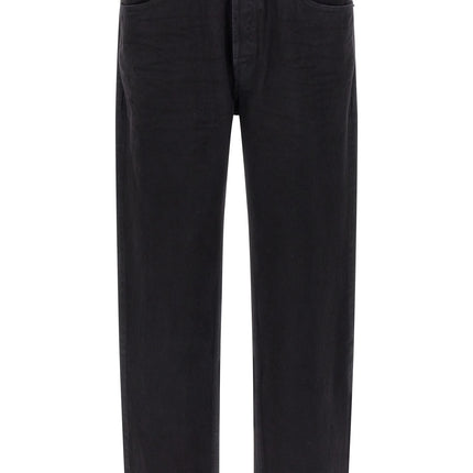 Saint Laurent Black Cotton Straight-Leg Jeans