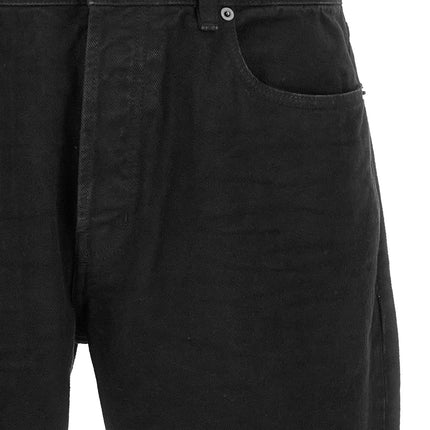 Saint Laurent Black Cotton Straight-Leg Jeans