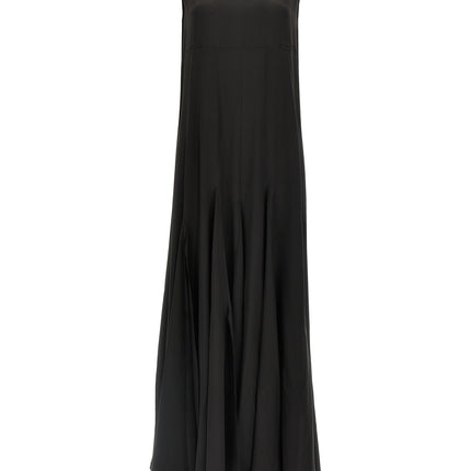 DI.LA3 PARI' Black Silk Long Dress