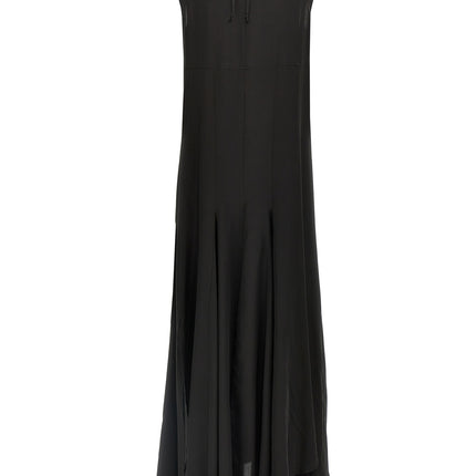 DI.LA3 PARI' Black Silk Long Dress