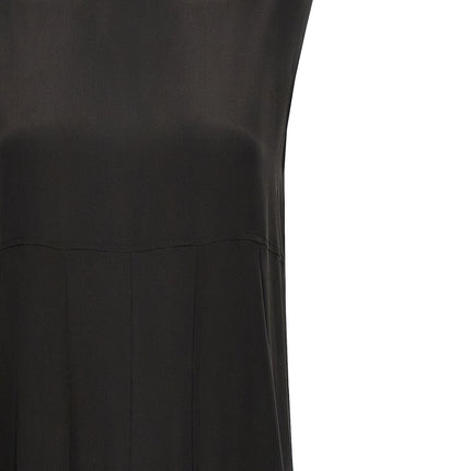 DI.LA3 PARI' Black Silk Long Dress