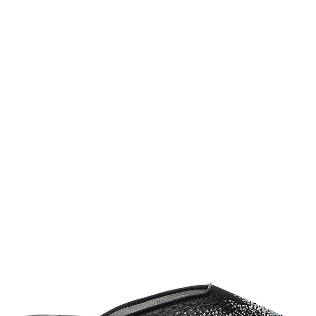 Jimmy Choo Black Textile Mules
