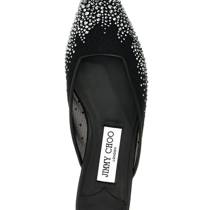 Jimmy Choo Black Textile Mules