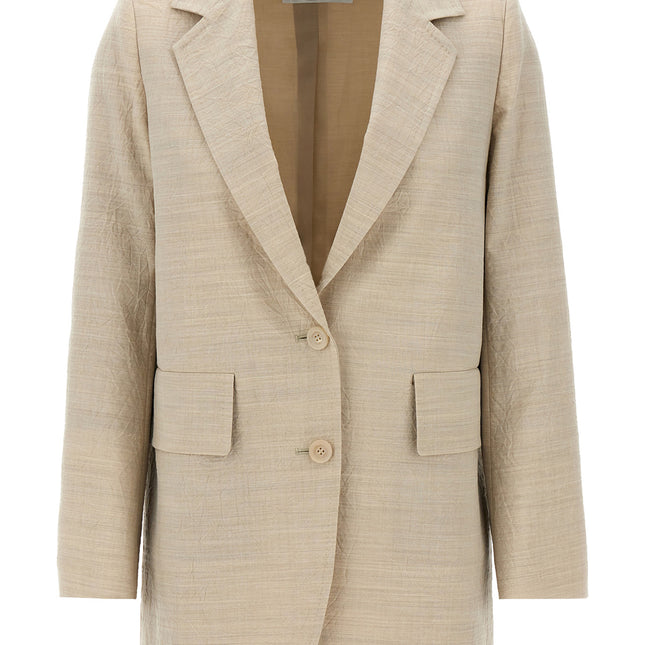 Max Mara Beige Virgin Wool Blazer