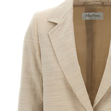Max Mara Beige Virgin Wool Blazer