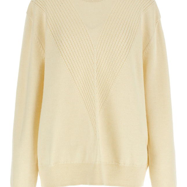 Jil Sander White Wool Cardigan