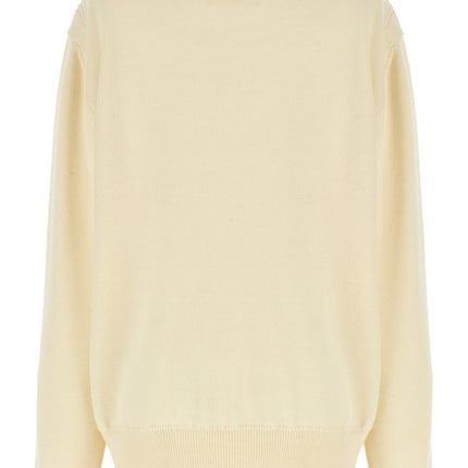 Jil Sander White Wool Cardigan