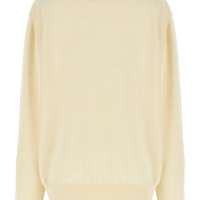Jil Sander White Wool Cardigan