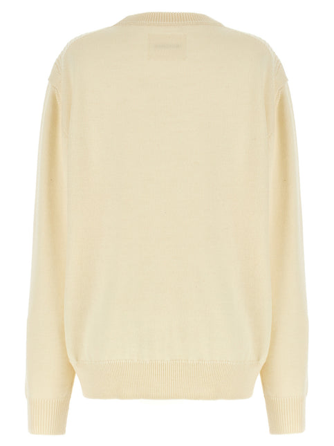 Jil Sander White Wool Cardigan